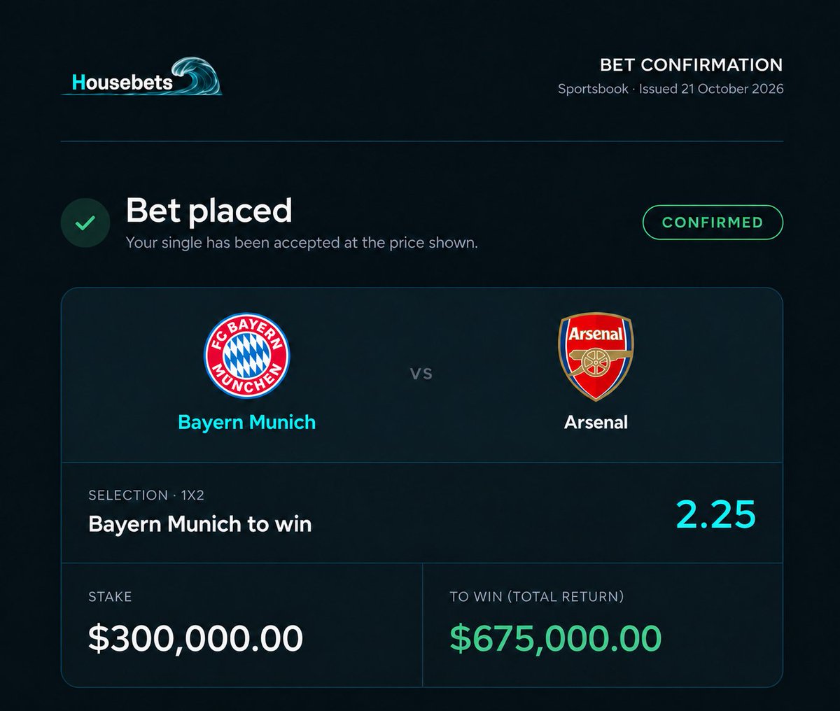 p0rchy's tweet photo. Who wins this eve? The House on Arsenal / Draw or Bayern?

Will be sharing 5X $500 to the top Wave 2 referrals this week if Bayern win. 

To qualify, please share your @housebets code below and RT. https://t.co/rIQxqWNj8G