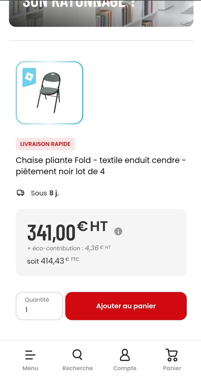 FCBmathias's tweet photo. @ethanvaltari @1l6vtec Rien que les meubles ils sont obligés d'acheter sur catalogue à l'ugap c'est des lots mais ça reste abusé https://t.co/rTrhFaRr81