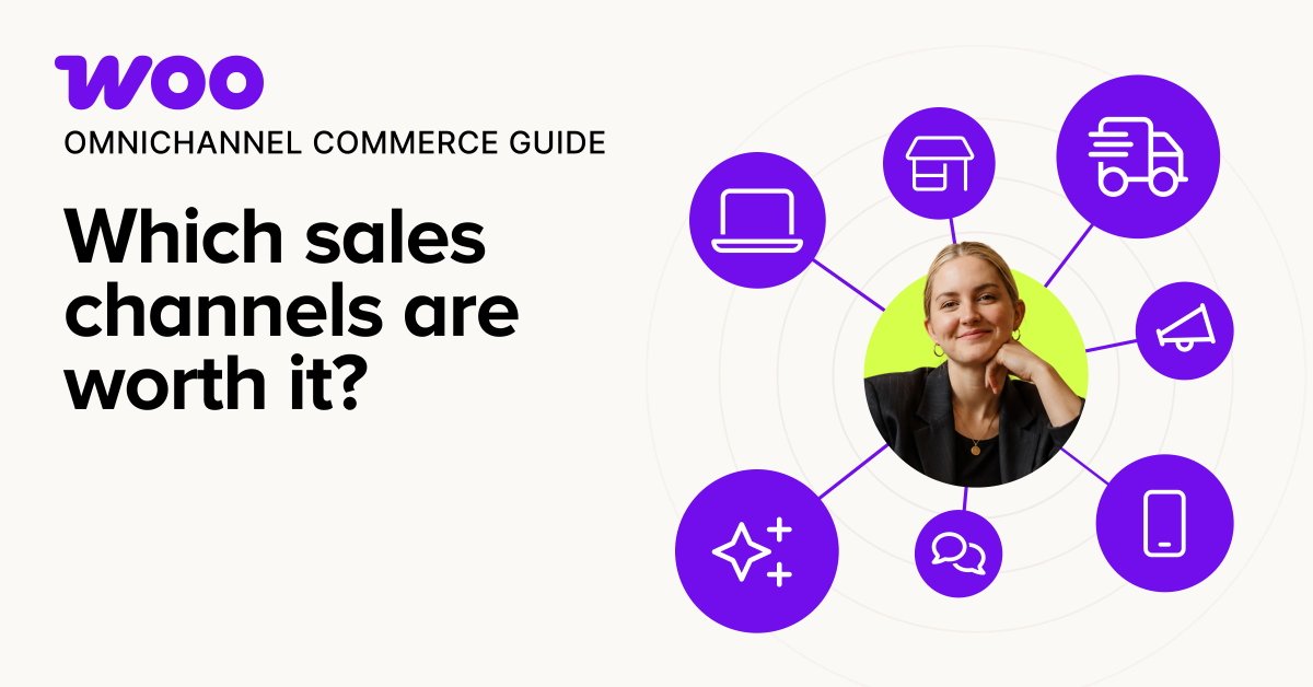 WooCommerce's tweet photo. “Everywhere” isn’t a strategy. Sell where it pays.

See which channels are earning their keep, and focus your spend there.

Get our guide: https://t.co/iANi79Cqlu https://t.co/P846tPjDyj