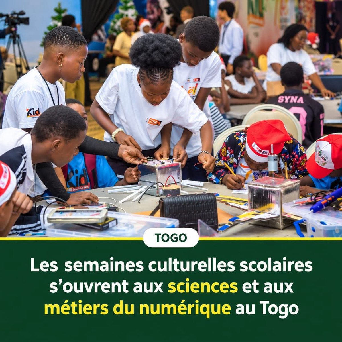 Mme_Yen_Lalo's tweet photo. Avec cette nouvelle formule, le ministre #MamaOmorou veut faire davantage de place à la pratique dans les écoles.
Les élèves pourront expérimenter, #programmer, fabriquer des #prototypes et présenter leurs propres projets, en complément des cours théoriques
#Togo #Tgtwittos https://t.co/0X6k46bSlC