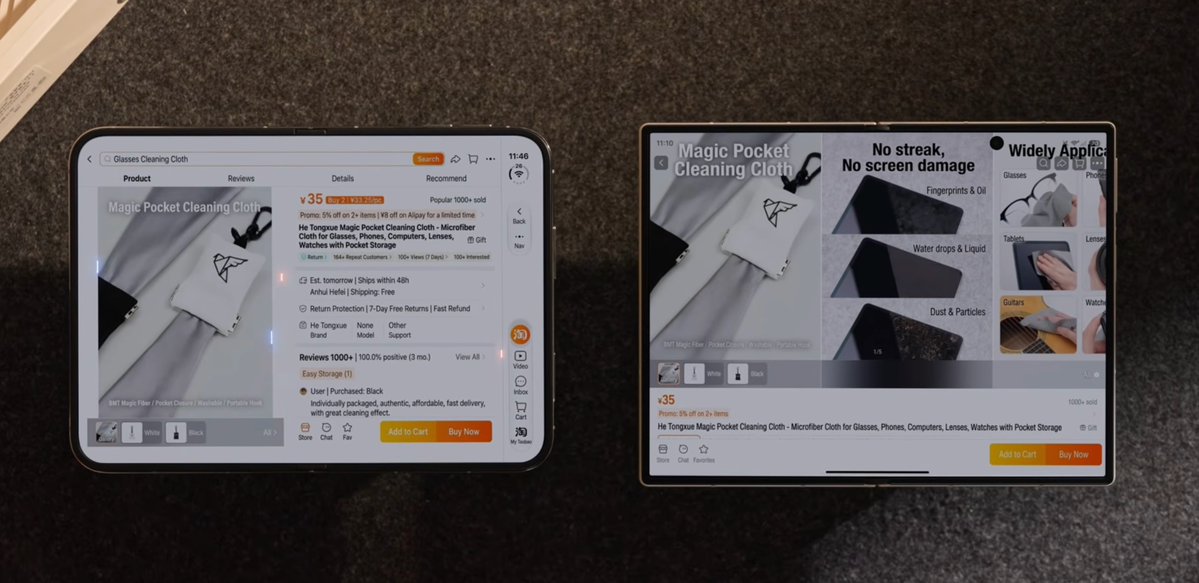 ChristianSelig's tweet photo. It's bonkers seeing the Duo not even released yet and apps being updated with better foldable support than their Android counterparts (per @HTX_Studio) https://t.co/2Rtwoyf41B