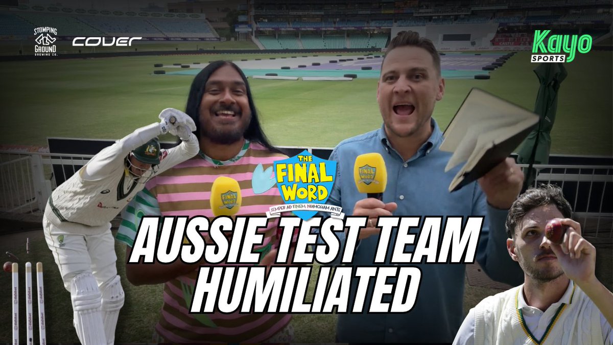 Final_Word_Pod's tweet photo. Australia still has a way out, but can they resist the South African attack? Bharat Sundaresan joins Adam Collins at St George's Park in Gqeberha.

Listen: https://t.co/pvjWSQE0nS https://t.co/73172amQLw