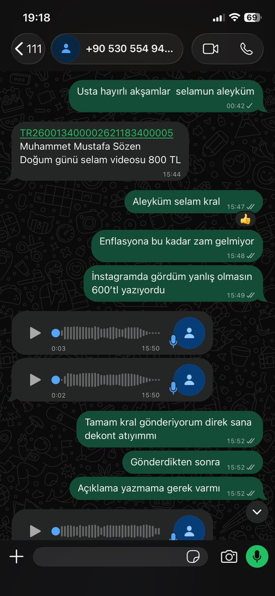 eminbeyy61's tweet photo. Muhammet Mustafa Sözen’den yeni açtığım iş yerim için hayırlı olsun videosu çekmesini istedim ve ücretini gönderdim. Vergi belgesi göndererek güven verdi ancak parayı aldıktan sonra videoyu göndermeden beni engelledi. Dekont ve yazışmalar elimde. Hakkımı hukuki yollarla arıcam https://t.co/ekJgSN7E25
