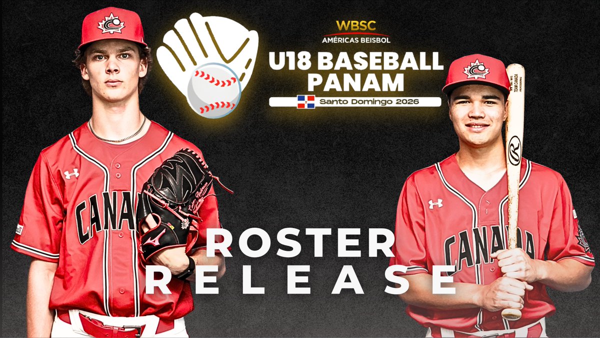 BaseballCANJNT's tweet photo. Meet the 2026 Junior National Team 🇨🇦⚾️

Canada’s final 20 is locked-in 🔐 for the WBSC Americas U18 PanAmerican Championship!

#BaseballCanada | #JNT | #U18PanAm https://t.co/iJfIemz49Q