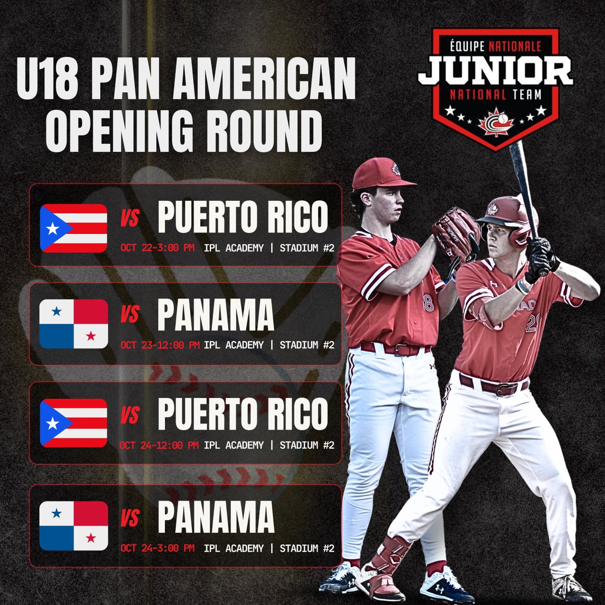 BaseballCANJNT's tweet photo. Meet the 2026 Junior National Team 🇨🇦⚾️

Canada’s final 20 is locked-in 🔐 for the WBSC Americas U18 PanAmerican Championship!

#BaseballCanada | #JNT | #U18PanAm https://t.co/iJfIemz49Q