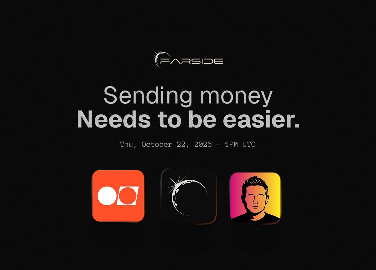 farsideapp's tweet photo. Sending money has to be easier.

This week, we’re talking about the real reason why “normies” arent using web3 tech yet. And how this might be about to change forever.

We’re joined by @daniel_idea_L  & @HandlPay 

🗓️Thu, Oct 22 | 13:00 UTC

🔔Set your reminders here:
https://t.co/Du9E2KB5o6