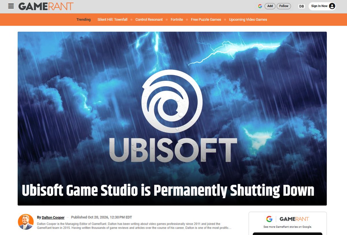 SYACVG's tweet photo. Ubisoft RedLynx, known for the Trials game series and South Park: Phone Destroyer, is Reportedly Shutting Down. https://t.co/iXN9OiCWNC