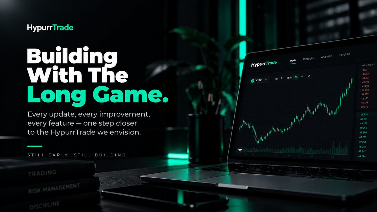 hypurrtrade_'s tweet photo. We're building with the long game in mind. 🐈

Every update, every improvement, every feature  one step closer to the hypurrtrade we envision.

Still early. Still building. 💚 https://t.co/Mx42lpdrsY