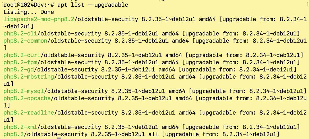 1024DevHub's tweet photo. PHP修复的挺快，熬夜蹲更新，😁

Fixed versions:

- PHP 8.5 → 8.5.12
- PHP 8.4 → 8.4.27
- PHP 8.3 → 8.3.36
- PHP 8.2 → 8.2.35 https://t.co/kGS5sKdng9