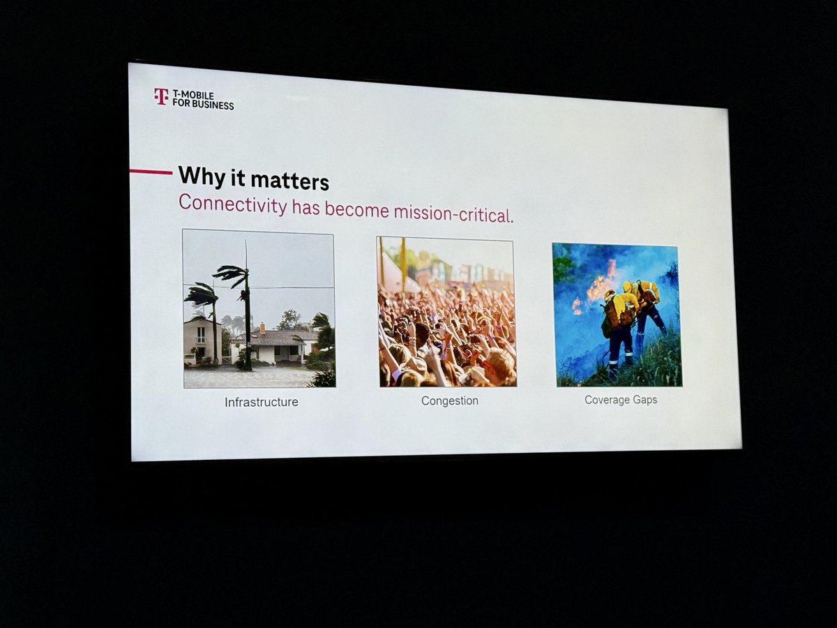 BevEve's tweet photo. 📡 What does a future-ready network actually look like?

At #GartnerIT, Shawn Settar from @TMobileBusiness explained how AI is helping networks move beyond reacting to problems, towards anticipating them.

And some of the real-world examples were fascinating. 👇

@TMobileBusiness Partner | Gartner IT Symposium/Xpo 2026