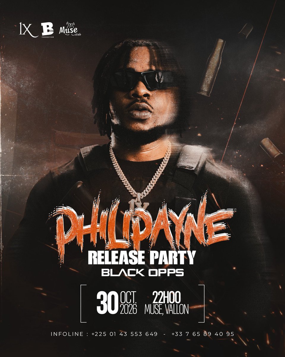 Philipayne's tweet photo. Release Party BLACK OPPS 🪖⚔️
3 0 / 1 0 / 2 6 🚨
Entrée gratuite (nombre de places limitées)
📍MUSE night-club 
🎟️ Réserve vite ta place ici 👇🏾
https://t.co/Sa44022HV5 https://t.co/ZtrV6QV1A5