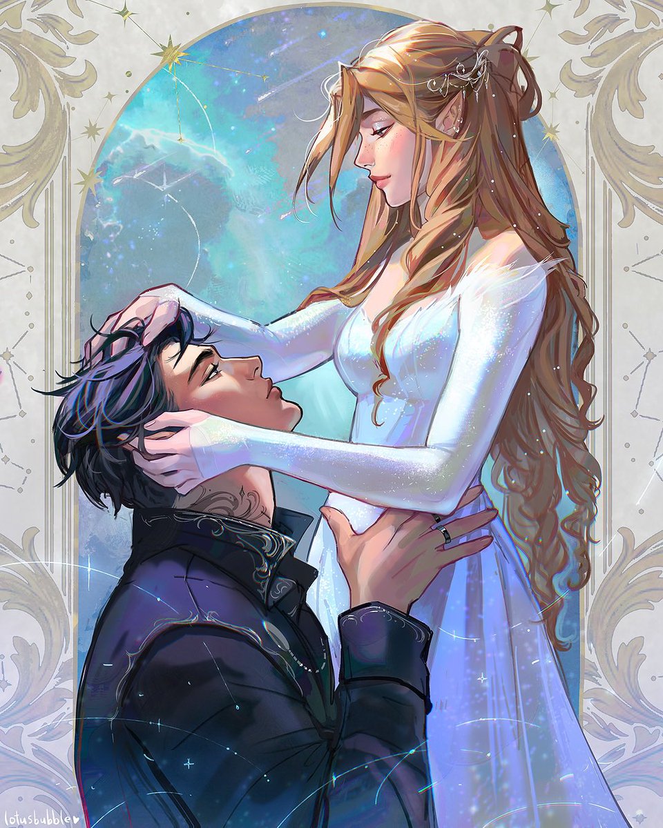 lvsfeysand's tweet photo. “His fireheart.
His equal, his friend, his lover. his wife.
His mate.”

“Not consort, not wife. 
My equal in every way
My queen.”

❤️‍🔥🌌 

— @hachandraws @lotusbubbleart https://t.co/smNnfgkLX4