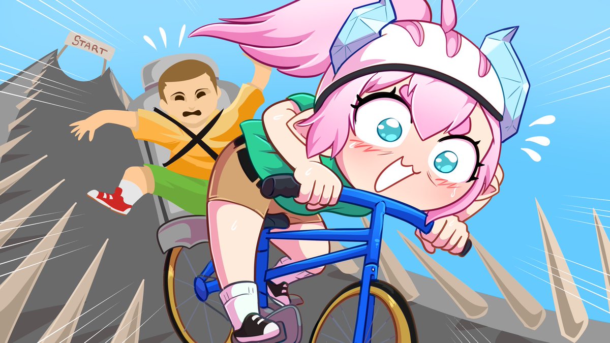 chibidoki's tweet photo. ‼️ NEW YOUTUBE VIDEO ‼️ 

I Played Happy Wheels FOR THE FIRST TIME 🚲 

Watch the Full Video below ⬇️ 💕 https://t.co/jqeC9VZVpD