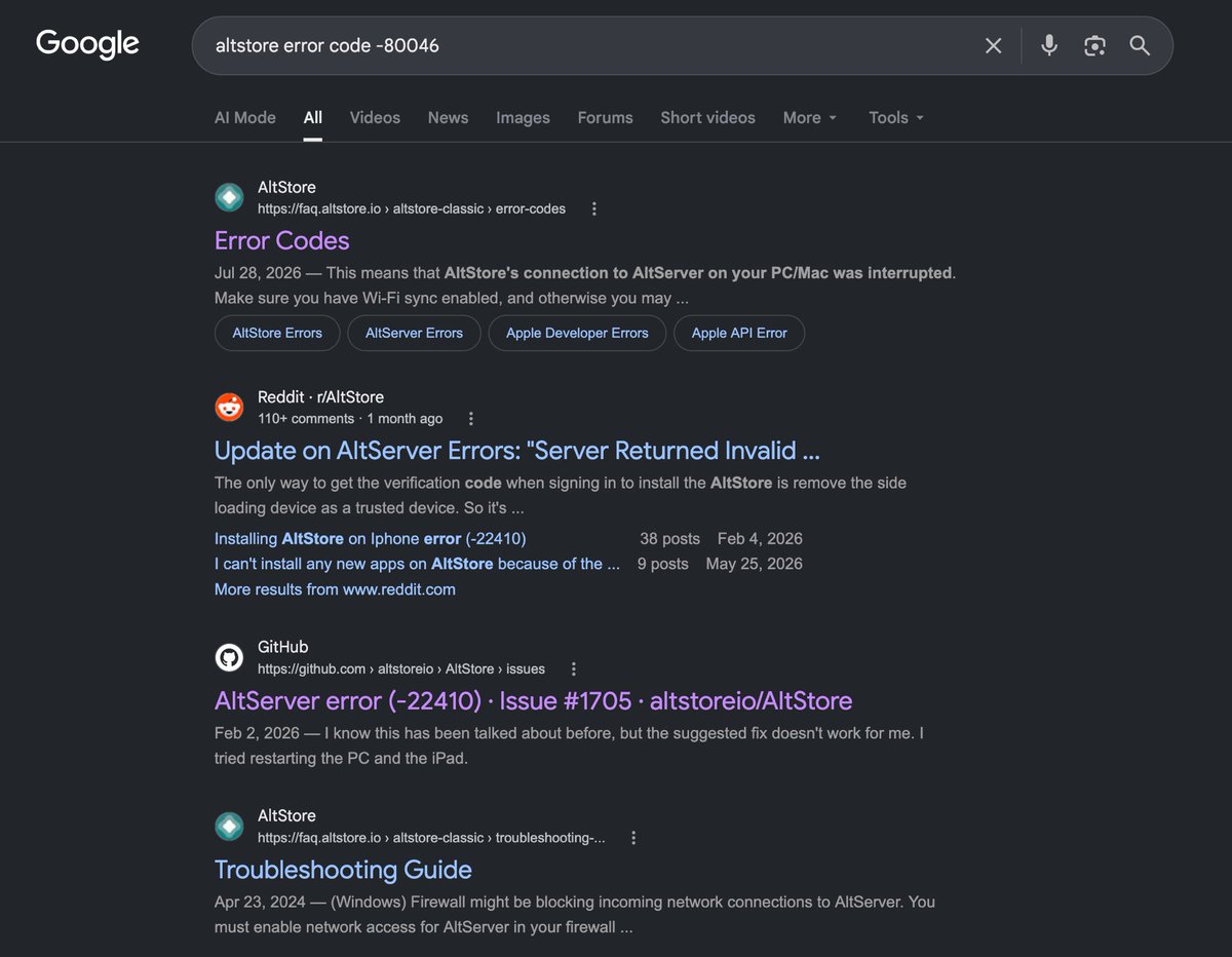 mersomas's tweet photo. Getting error messages that aren’t even documented lmao https://t.co/ThKJOfBPRh