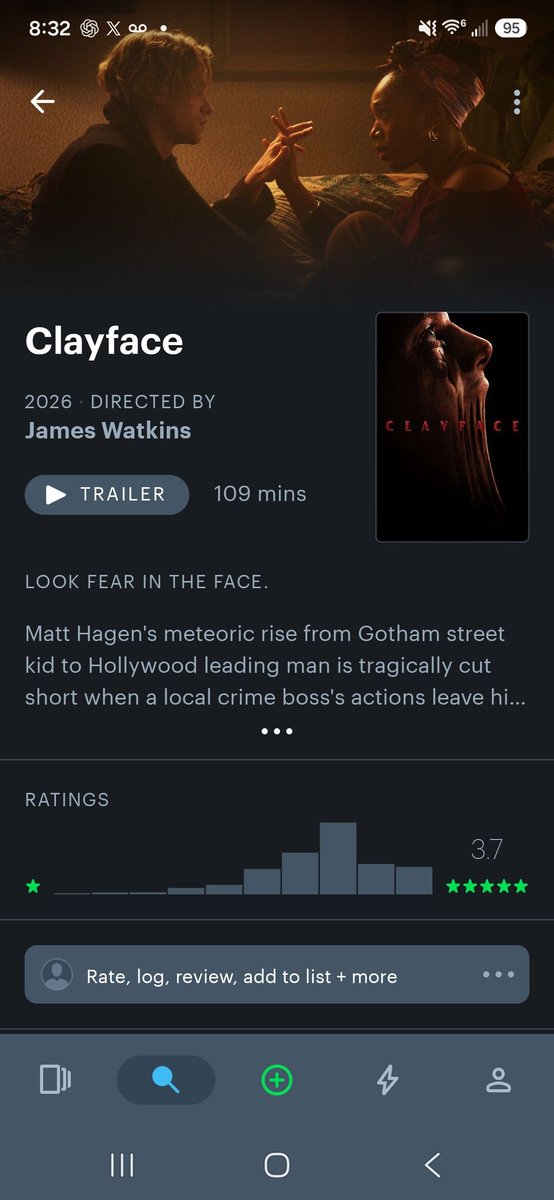 mjarbo's tweet photo. I think I finally figured out what’s actually interesting about this whole CLAYFACE review situation.

While everyone was focused on that one negative Rotten Tomatoes review, the official CLAYFACE account was already pushing positive Letterboxd reactions from people who saw the movie at public screenings.

And that got me thinking.

The critic embargo doesn’t lift until today.

But DC was perfectly happy letting audience reactions hit first.

So my theory is that they wanted Letterboxd to establish the conversation before Rotten Tomatoes did.

Let people walk out excited, post their scores, talk about the movie, and then use those reactions as free marketing before the critics even get to publish.

That actually makes a lot of sense.

The Josh Wilding drama was probably just an unintended consequence of that rollout. One negative review slipped into the conversation early and suddenly everybody was arguing about embargoes instead of noticing the studio was already promoting audience sentiment.

And that’s the part I find interesting.

Because if studios are starting to care more about what Letterboxd users are saying before the Tomatometer even exists, that tells you something about where movie marketing is going.

Rotten Tomatoes might not be the first battlefield anymore.

And if I'm right, we're watching the decline of the movie critic in real time.