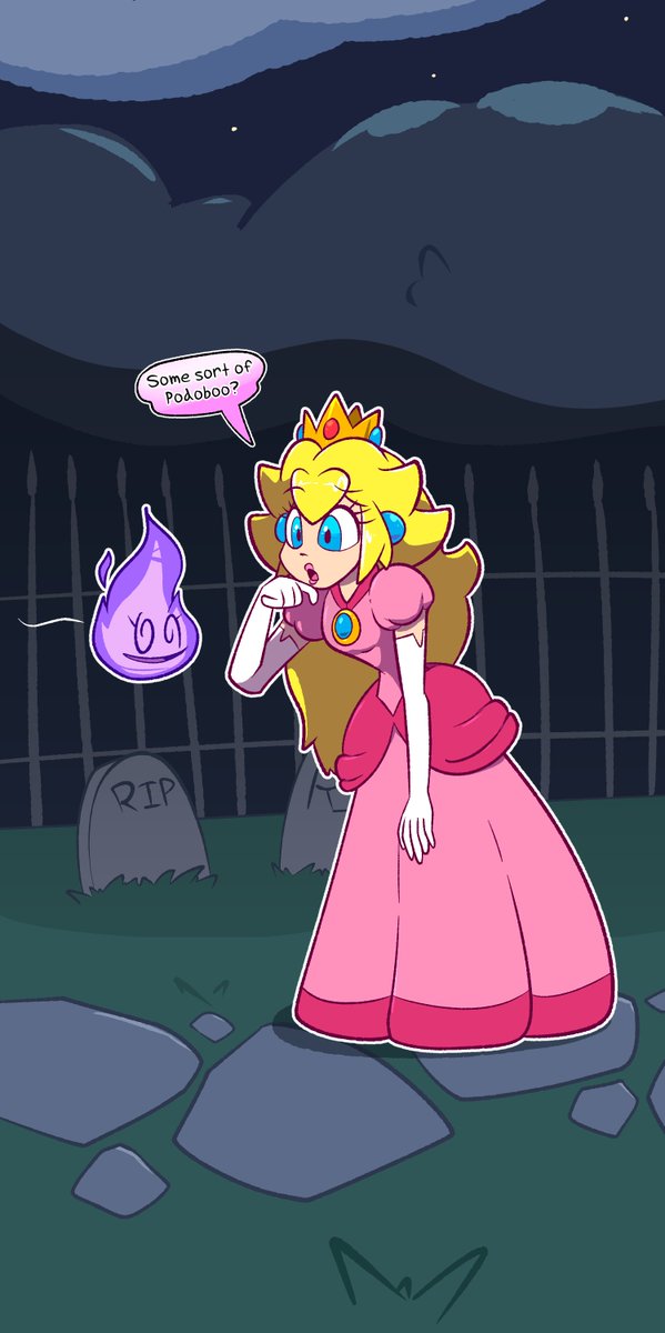 chabble__'s tweet photo. Peach runs into an odd Podoboo during an evening stroll (Yes I know they're lava bubbles now, shut up, Podoboo is more fun to say), and ends up in a rather hexing situation. The locals seem to love her new form. Hopefully they can help with her ever filling tits. https://t.co/mIlEJHRJD2
