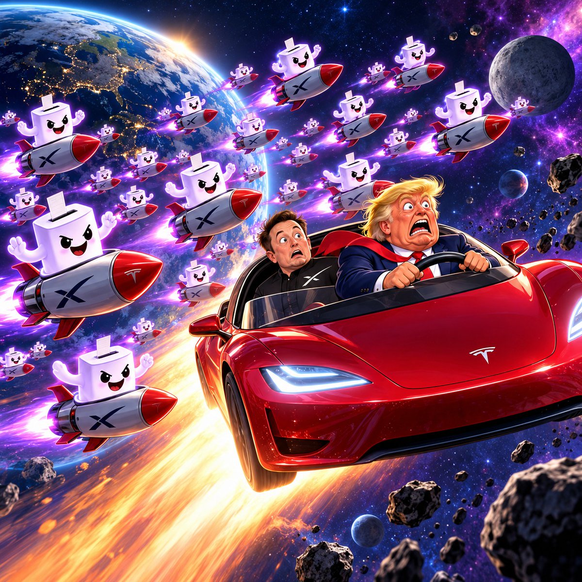 TrumpNightmar3's tweet photo. @Parody_RH 👀 Look! Donnie’s coming!
He’s SO excited for the midterms. Can’t wait. Best elections ever, believe me. 🇺🇸
Boo-Llot is excited too. For slightly different reasons. 👻
13 days to go. Trump’s Midterm Nightmare launches Nov 3. 🚀
@TrumpNightmar3 https://t.co/NsVgJBkPV4