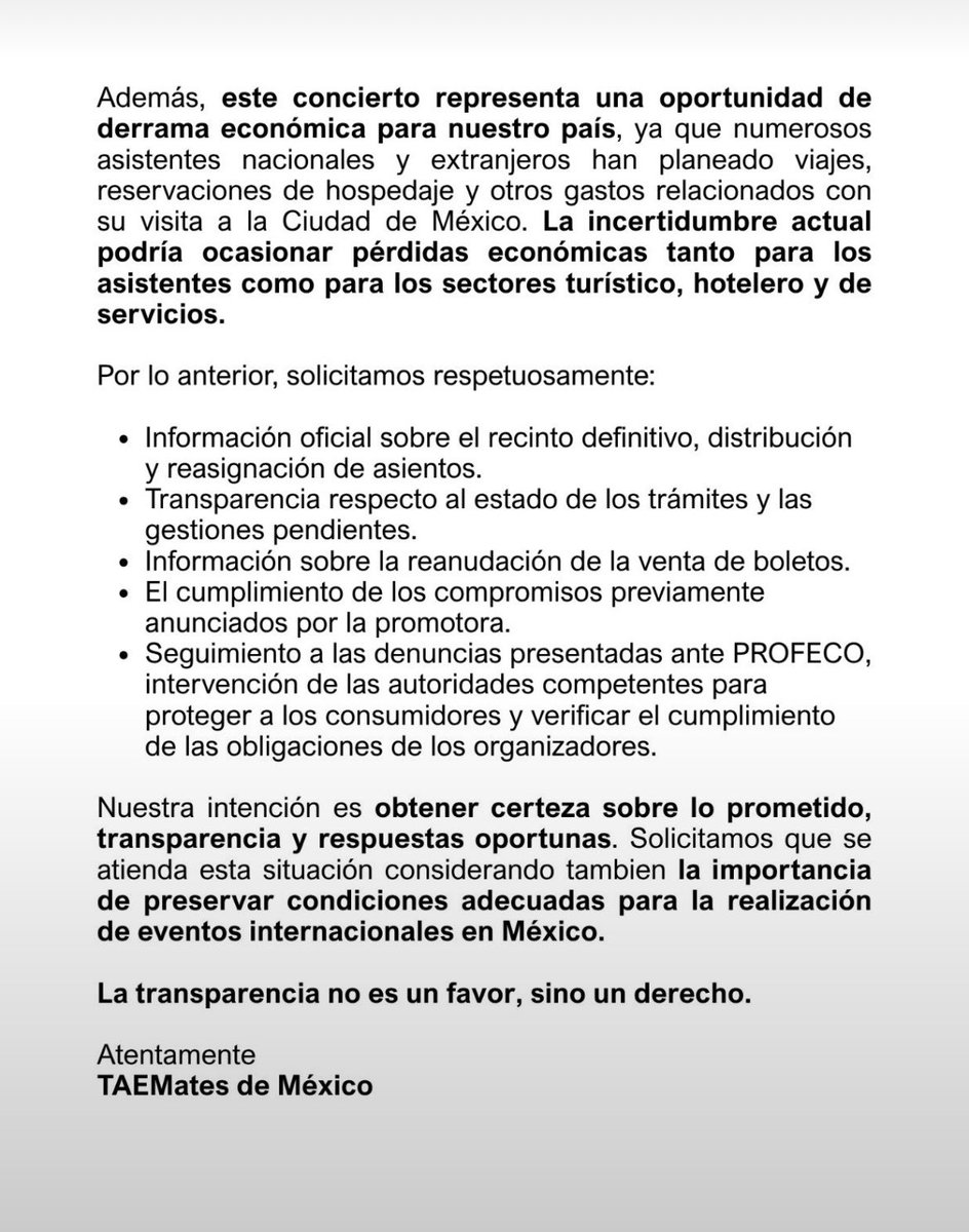 Aglicita's tweet photo. @ZepedaBros se niega a darnos respuesta, simplemente nos ignoran. Por favor necesitamos una intervención para que se respeten nuestros derechos @Claudiashein 

#Claridad_Liminal_TAEMIN_CDMX
#LaInformaciónEsUnDerecho
@AtencionProfeco
@Profeco
@Taemin_Xoalsox_
@TAEMIN_STAFF https://t.co/FA8KAjwI01