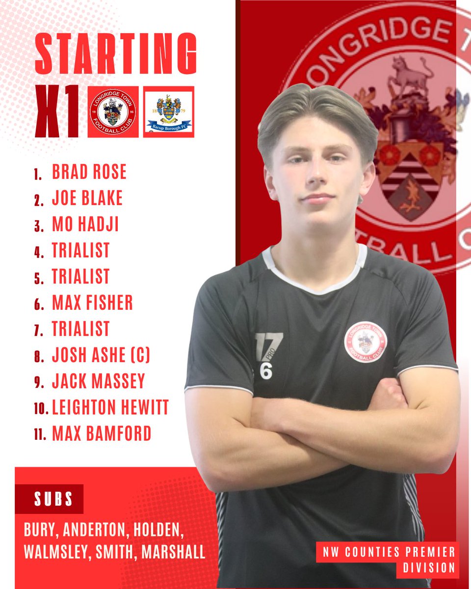 LongridgeTownFC's tweet photo. 🔴⚽ YOUR LONGRIDGE TOWN XI! ⚽🔴

Here’s how we line up for tonight’s friendly against Bacup Borough FC! 👊

🏟️ Home fixture
⏰ 7:30pm KO
🎟️ FREE ENTRY

Come down, get behind the lads and support the team! 🔴⚪

UP THE RIDGE! 💪 https://t.co/0dvcEjA3Xu