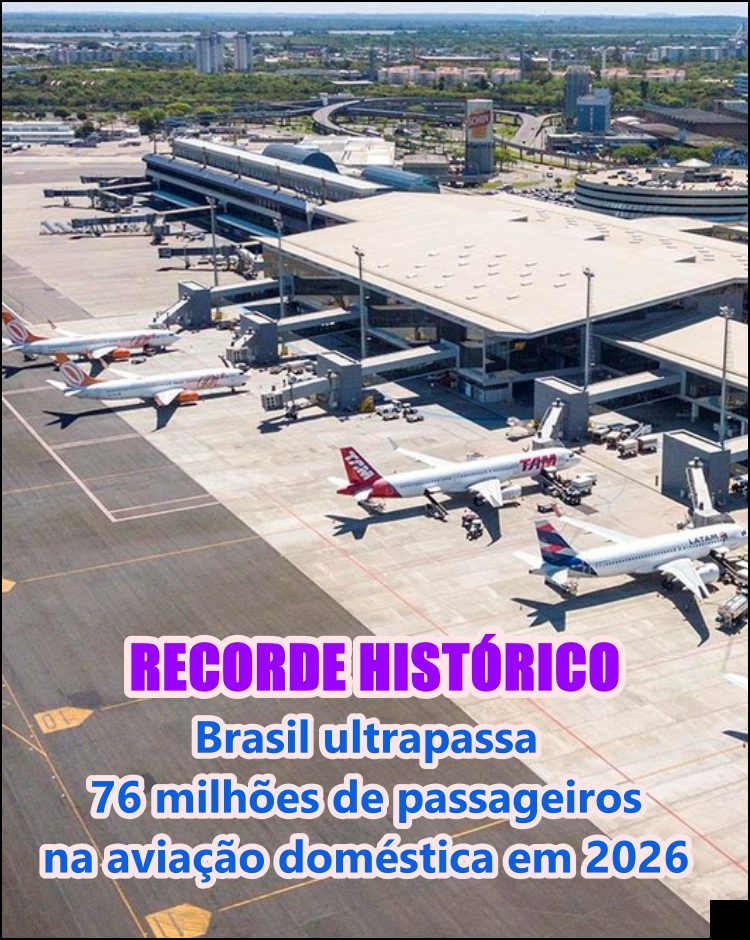sortimentos's tweet photo. Turismo no Brasil

Recorde histórico de passageiros na aviação doméstica em 2026

📰 De janeiro a setembro, 76,8 milhões de passageiros voaram pelo país – número 3,4% superior aos 74,3 milhões contabilizados no mesmo período do ano passado. 
https://t.co/qrpRXPwGzY

#Turismo https://t.co/0rbNM1KE6T