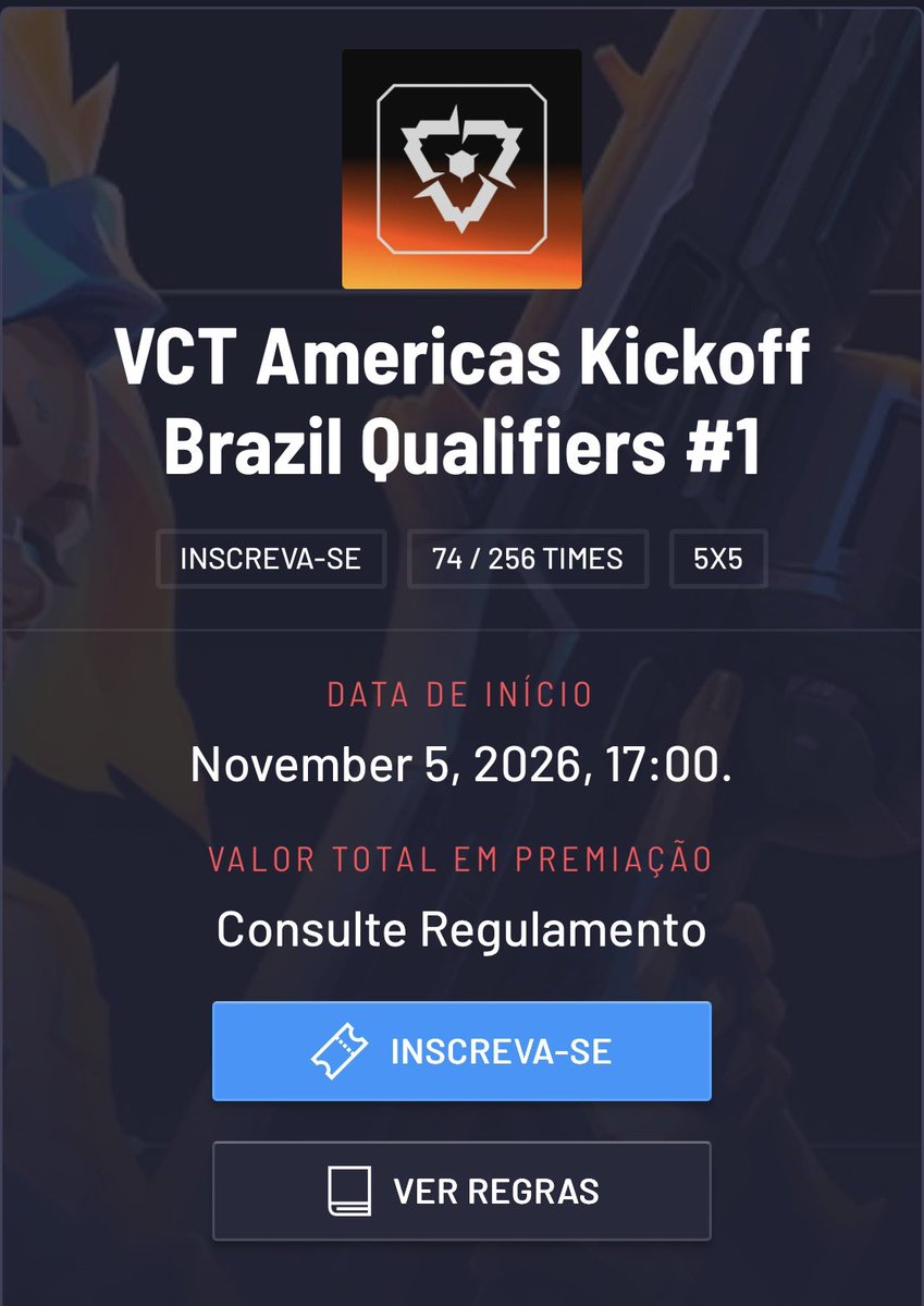 GridGamersGG's tweet photo. 🚨 A GRID GAMERS ESTÁ RECRUTANDO! 🧡🖤

Estamos com TRYOUTS ABERTOS para nossa line competitiva de VALORANT!

🎯 Objetivo: disputar o VCT Americas Kickoff Brazil Qualifier 2026.

Buscamos talentos com ambição e comprometimento.

📩 Interessados, DM aberta!

#GoGRID #VCTAMERICAS https://t.co/x9S2dWEWW2