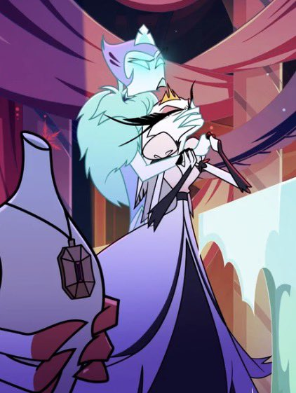 Howlings666's tweet photo. Oh man... Her asking Stolas to step in with the party planners was ABSOLUTELY a cry for help. She was practically BEGGING him to get Andrealphus away so she could regain some AGENCY in her life. Stella Goetia really is SO tragic. 😔🥀💔

#HelluvaBossSeason3 #HelluvaBossStella https://t.co/NKPbs7Jhkw