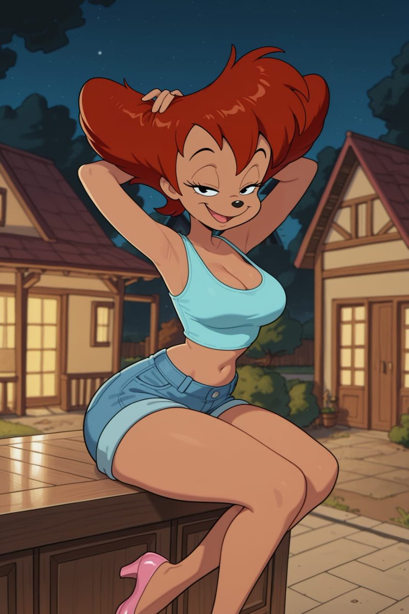 FantasyFrameAI's tweet photo. Peg Pete (Goof Troop) SFW https://t.co/WnvWDuFZ01