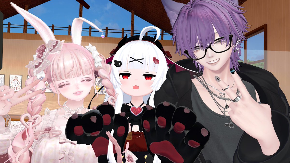 kann_zou80271's tweet photo. First, thank you so much for inviting me, Yozorachan!
 You're always so adorable! 

And thank you, Charanchii, for coming with me! I had so much fun! 🤭

Thanks to all my friends who stopped by to say hi, too!! 

#かぷちやあばたーずかふぇ https://t.co/regc8sCUfS