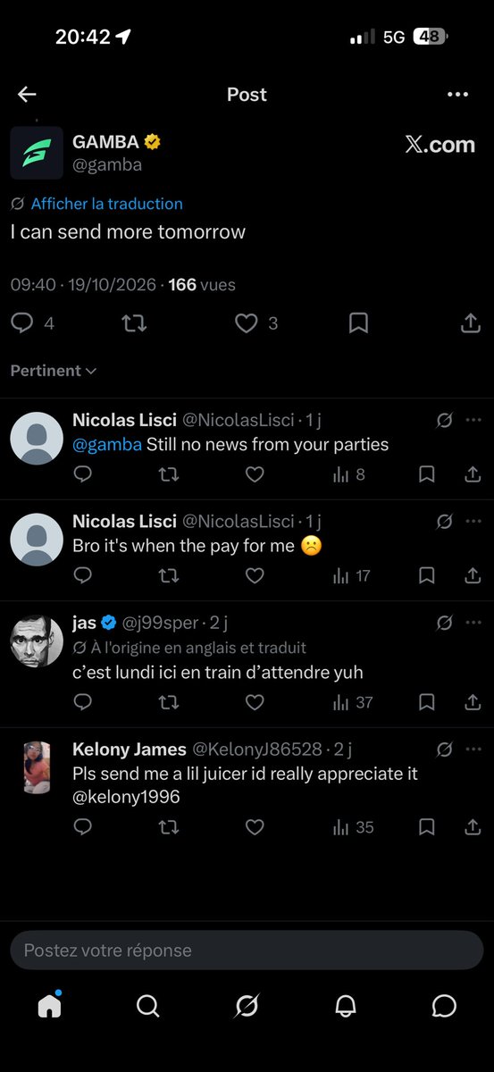 NicolasLisci's tweet photo. Toujours pas la deuxième partit du lossback 

@gamba fais le mort en message ne tiens pas ça parole 
Rend l’argent gamba https://t.co/xjTa1FmGk7