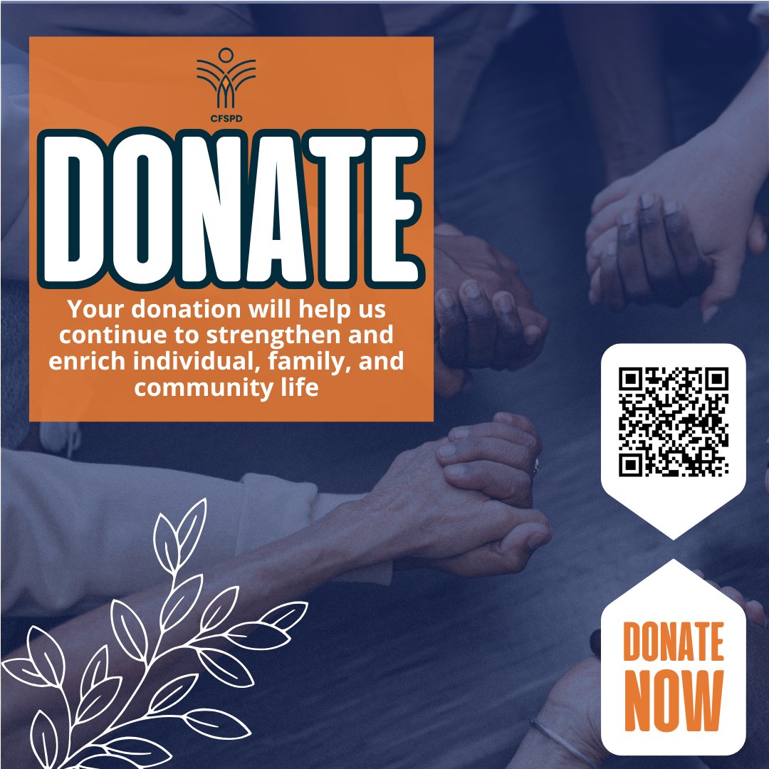 CFSPD's tweet photo. At CFSPD, we provide counselling for individuals, couples, and families, along with wellness programs and community services. Every donation helps remove barriers to care, allowing more people to access the support they need. Help us continue this work: https://t.co/XJSrc9VDMj https://t.co/OC0lnfCy3g