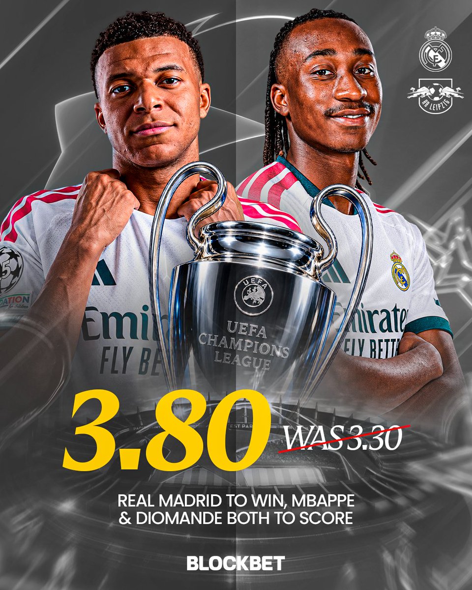 BlockBetGG's tweet photo. More UCL football, more boosted odds. 🏆

Kick-off is just around the corner.

Lock in. 😈 https://t.co/rU6StUwrDi