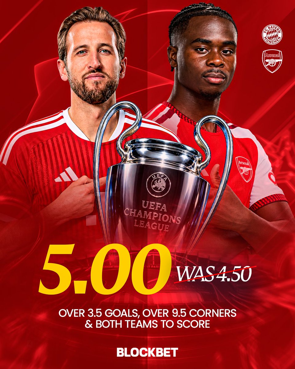 BlockBetGG's tweet photo. More UCL football, more boosted odds. 🏆

Kick-off is just around the corner.

Lock in. 😈 https://t.co/rU6StUwrDi