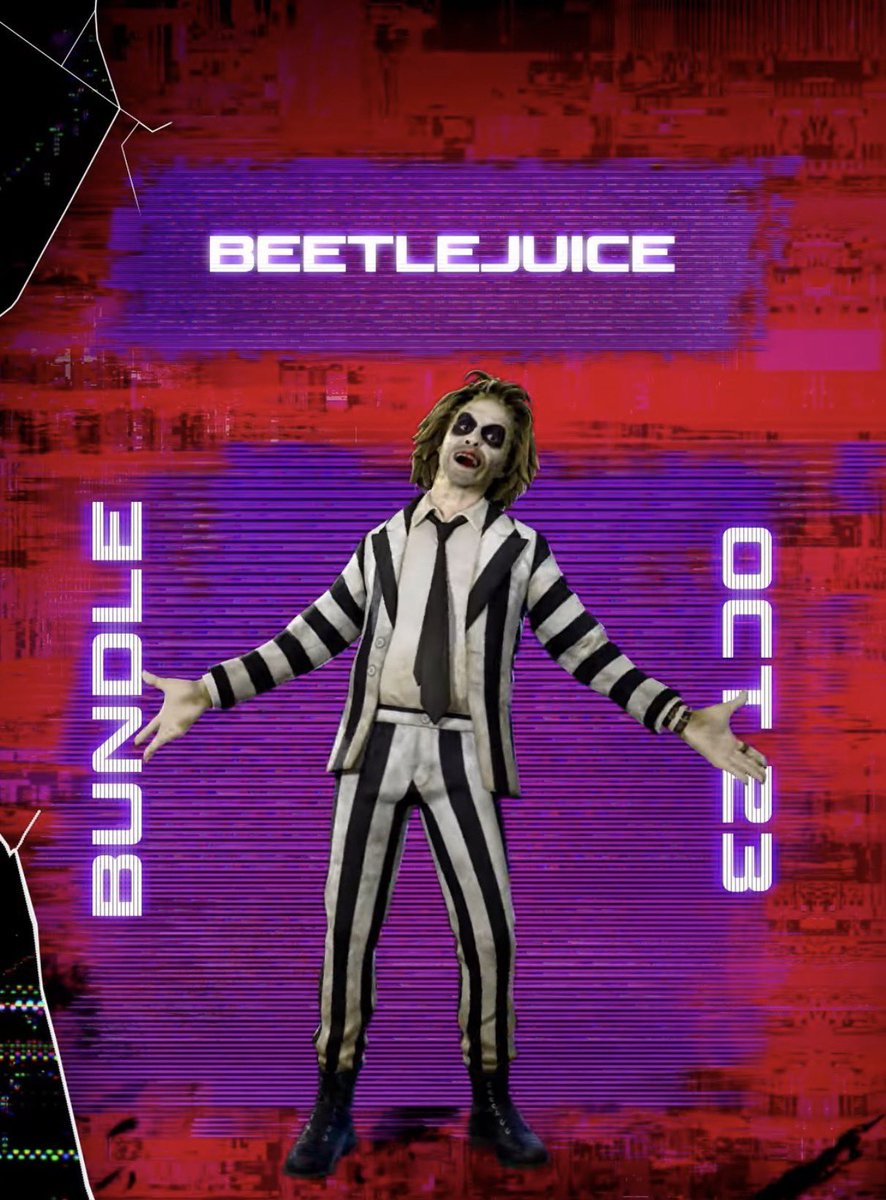 DinosaurYgaming's tweet photo. Are final Fortnitemares giveaway 

Beetlejuice 

2 winner 

How to enter 
Follow me 
Like and retweet 
Reply

Optional
Give a follow on Twitch/youtube

https://t.co/xfWcHd9vBJ

https://t.co/toqB9EqJo5

Use code DINOSAURY in the item shop 

Giveaway Ends Sunday October 25 at 7pm https://t.co/mGkdIzlgNo