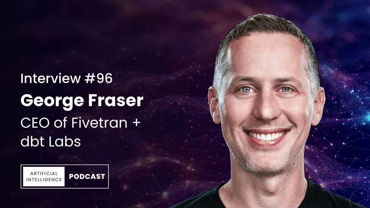 fivetran's tweet photo. George Fraser, CEO of Fivetran + dbt Labs, joined The Artificial Intelligence Podcast to challenge conventional thinking about cloud compute costs, including an iPhone 17 Pro benchmark that kept pace with a $17/hour cloud cluster.

Listen to the convo: https://t.co/XQ4p6wwyp6 https://t.co/Ee9u4bO2JY