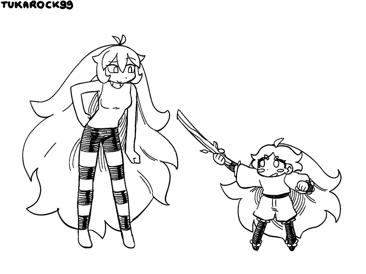 Tukarock99's tweet photo. N°21 En garde ! ⚔️
#inktober https://t.co/0ElcISyh8L