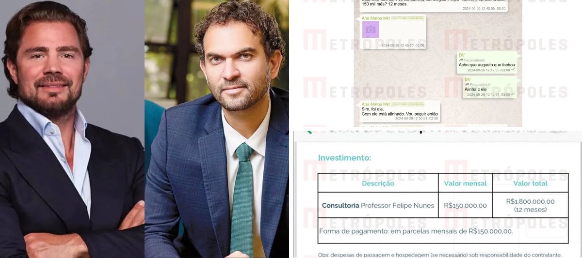 brasilchequei's tweet photo. 🚨BOMBA: Metrópoles revela que CEO da Quaest recebeu R$ 150 mil por mês para consultoria ao Master. https://t.co/T3XwWbdLti