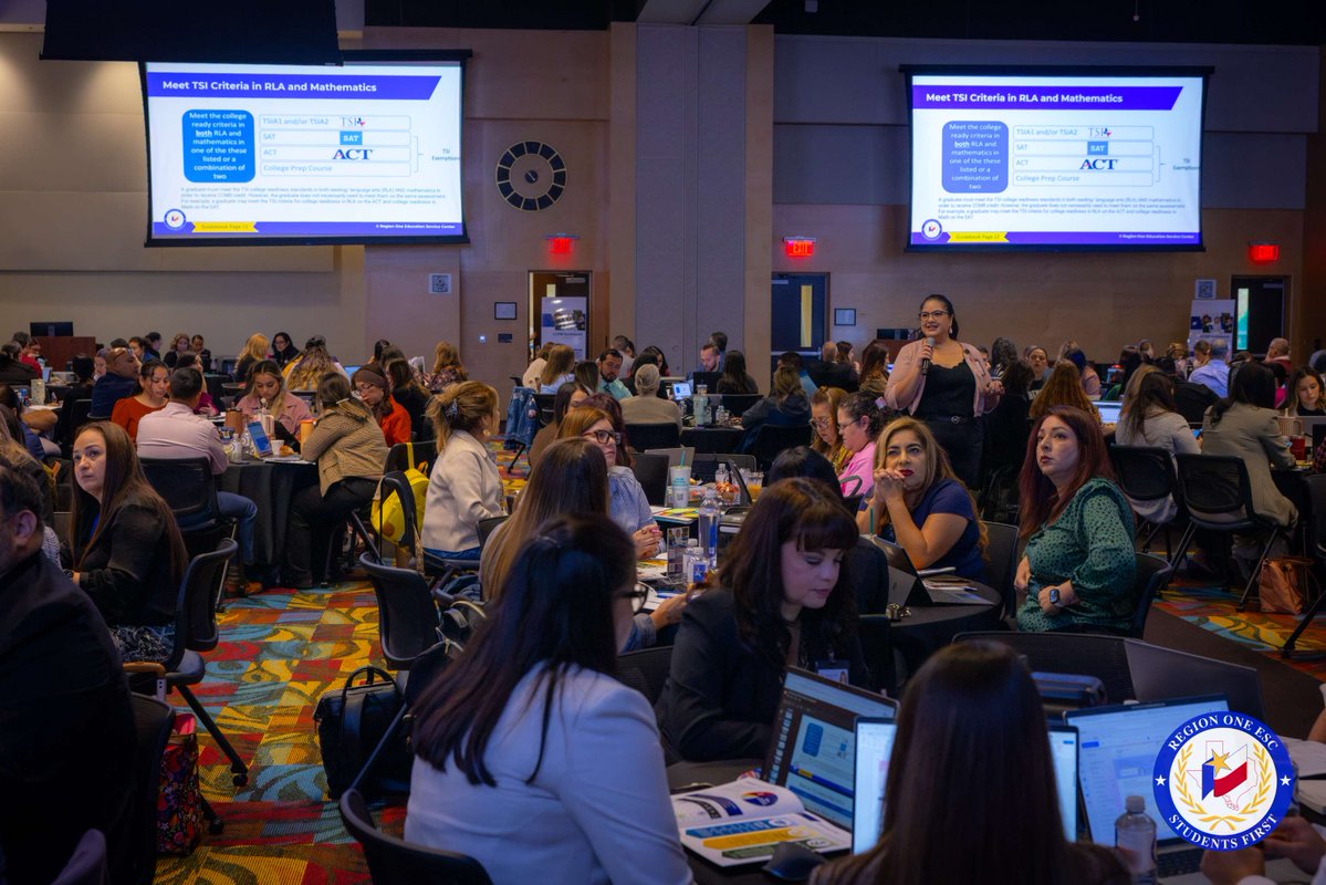 RegionOneESC's tweet photo. Over 200 district leaders and educators joined us for our CCMR Guidebook Training!

Thank you to all our district partners for joining us as we continue working together to prepare students for success beyond high school! https://t.co/npqkFpLbGZ