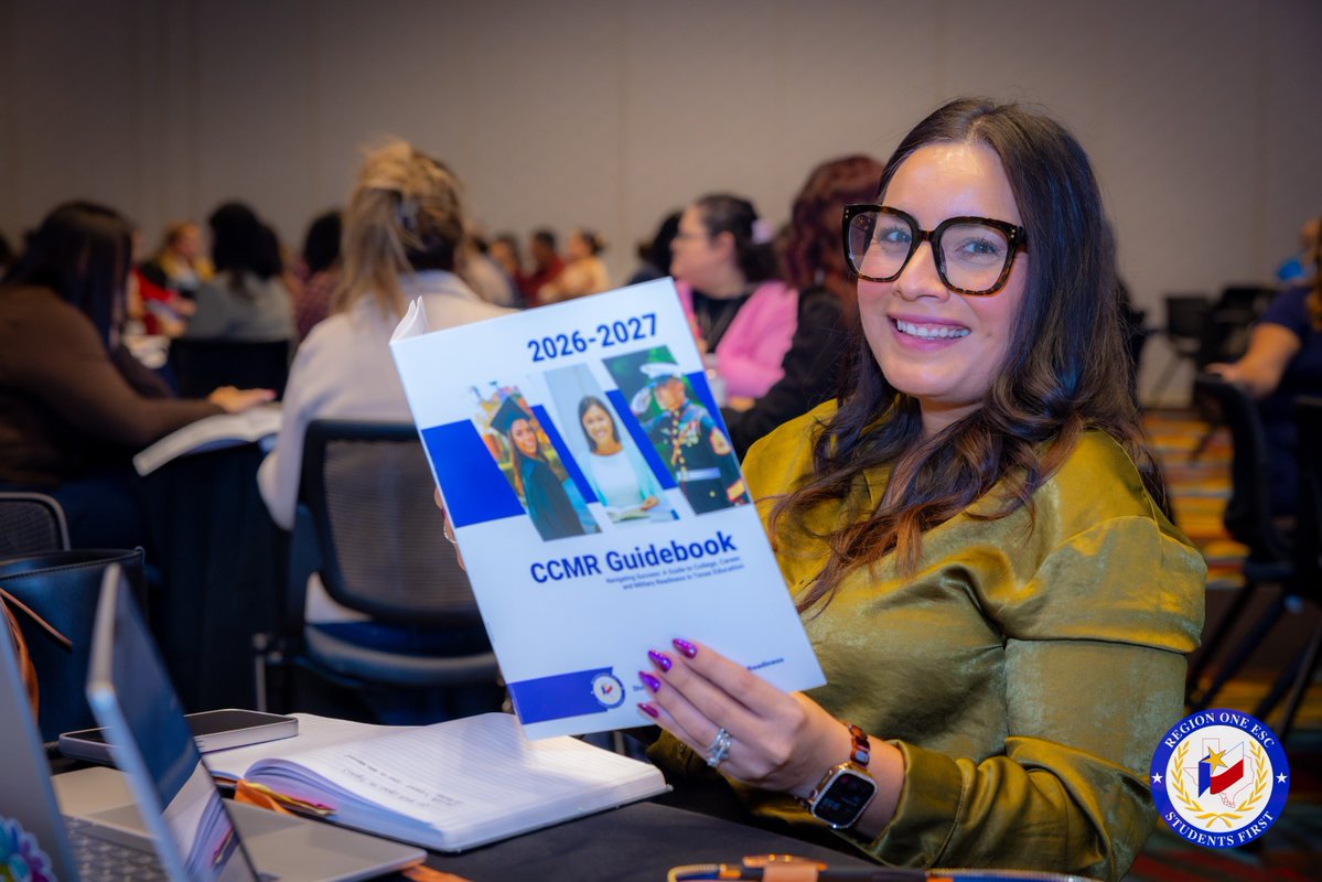 RegionOneESC's tweet photo. Over 200 district leaders and educators joined us for our CCMR Guidebook Training!

Thank you to all our district partners for joining us as we continue working together to prepare students for success beyond high school! https://t.co/npqkFpLbGZ
