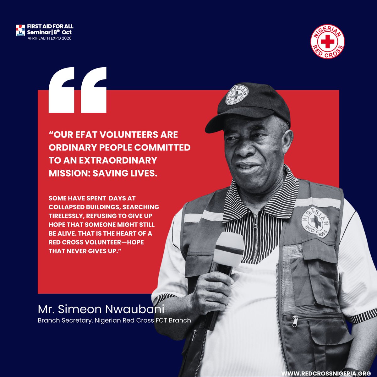 nrcs_ng's tweet photo. Ordinary people. Extraordinary mission. 🚨

Our EFAT volunteers endure extremes to help the most vulnerable persons. That is the heart of a Red Cross volunteer.

Hope that never gives up.

#EFAT #NRCSVolunteers 
Celebrate our volunteers - Drop a ❤️ in the comments. https://t.co/2XkSCeUVTh