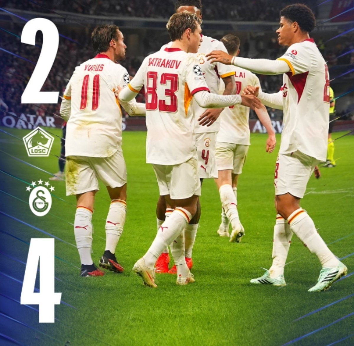 sude358's tweet photo. Biz geldik Avrupa geri merhaba 🦁❤️💛👏👍👌

#LilleGS  2 - 4 https://t.co/zxO3L3TukD