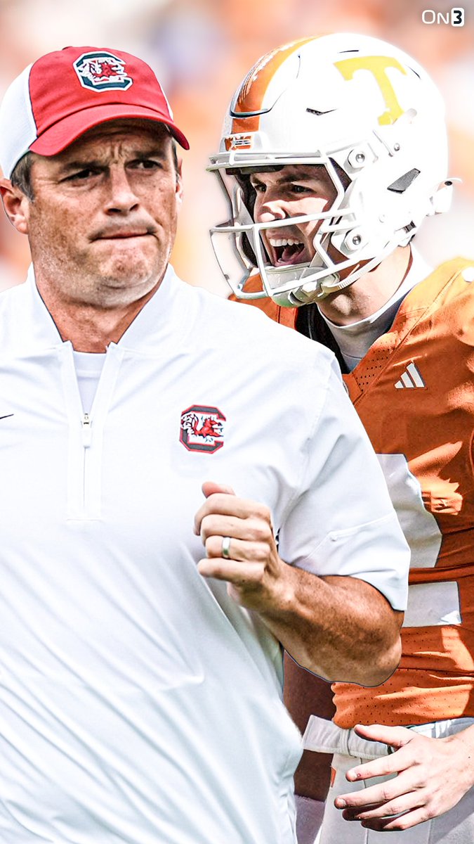 On3's tweet photo. NEW: South Carolina is the favorite against No. 11 Tennessee🤙

Can Shane Beamer and the Gamecocks win back-to-back top-20 games? 

Odds, via Polymarket: