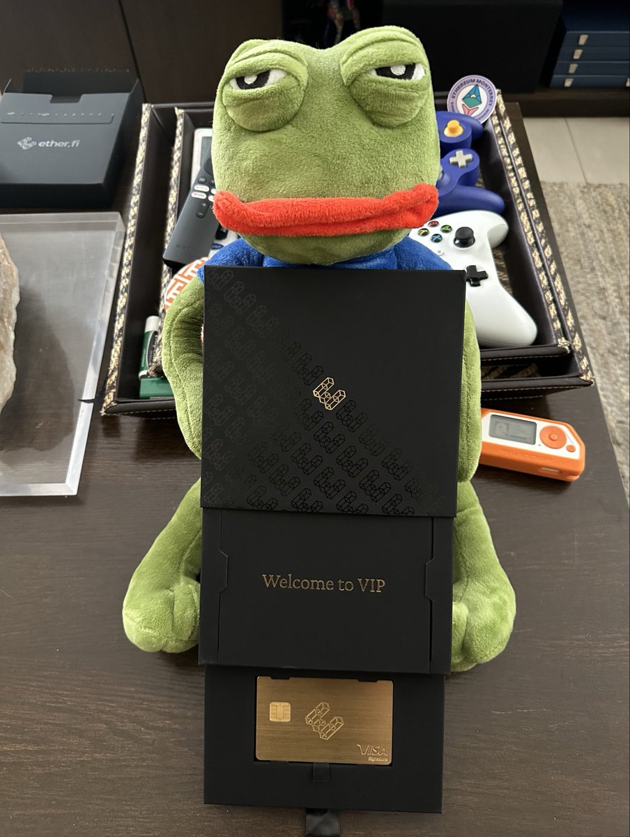 0xDonPepe's tweet photo. If you are not rocking a VIP etherfi gold card plz don't @ me or share your opinion on my wall. I don't care what you have to say. Reality is you need to work harder, get off the family phone plan, stack btc/eth. buy a few real PFP then share your opinion. https://t.co/6oYl17Mx0z