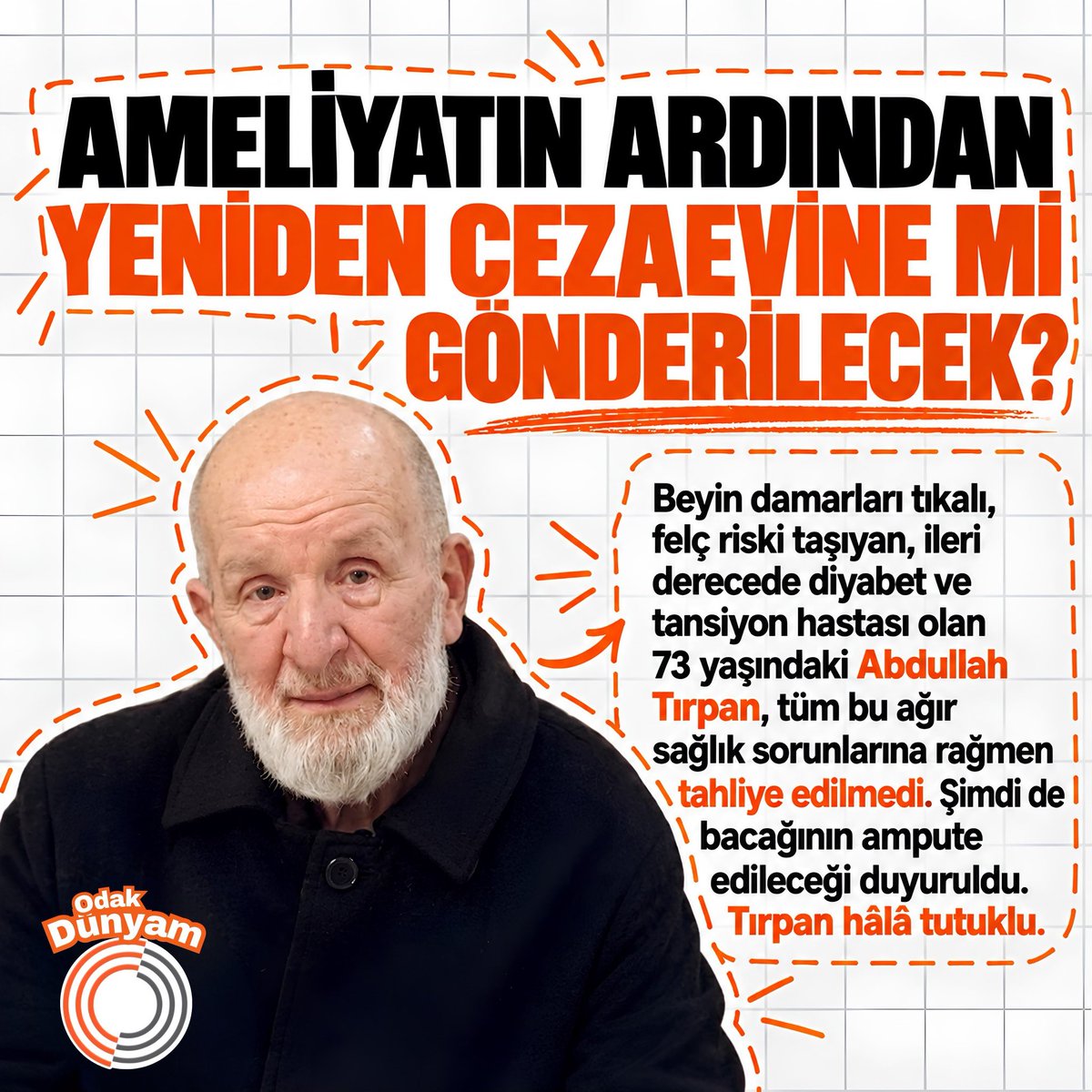 kafamsusmuyorrr's tweet photo. Sayın @myeneroglu'nun da dediği gibi, suç olmayan fiiller yüzünden verilmiş bir mahkumiyet yetmiyormuş gibi, bir insana ve ailesine bu eziyet neden çektirilir?!

AbdullahDede İçinYaz

#LOSCvGS #LILvGS Zonguldak'ta 3 https://t.co/Rsfa6tECxr