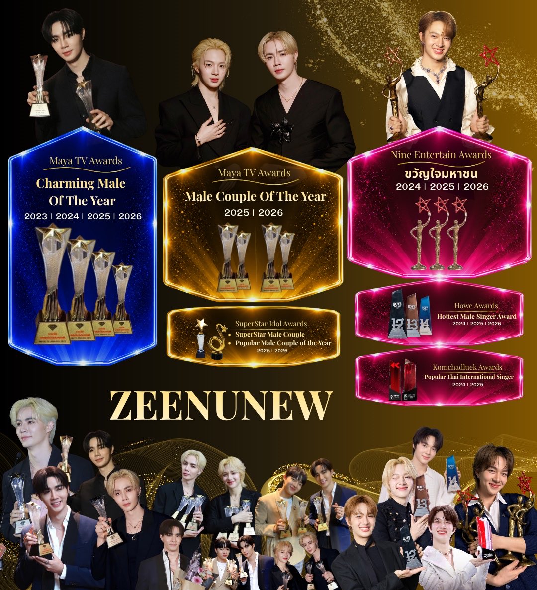 typpnu's tweet photo. รางวัลที่ได้ติดต่อกัน

Zee
- Charming Male Of The Year 4 ปีซ้อน

Nunew
- ขวัญใจมหาชน 3 ปีซ้อน
- Hottest Male Singer Award 3 ปีซ้อน
- Popular Thai International Singer 2 ปีซ้อน

ZeeNunew
- Male Couple Of The Year 2 ปีซ้อน
- Male Couple (SuperStar Idol Awards) 2 ปีซ้อน

#ZeeNuNew https://t.co/G7yD8K1GAR