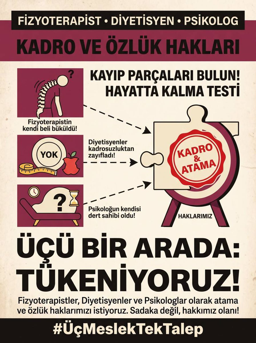 FZT_irems's tweet photo. @edipuzen Sağlık sadece hastalıkları tedavi etmek değil,koruyucu hizmetlerle sağlığı korumaktır. Aile Sağlığı Merkezleri’nde fizyoterapist istihdamı, koruyucu sağlık hizmetlerini güçlendirir ve hastane yükünü hafifletir!
#ÜçMeslekTekTalep @edipuzen @saglikbakanligi @drmemisoglu @sagliksen https://t.co/aSlie8lfZZ