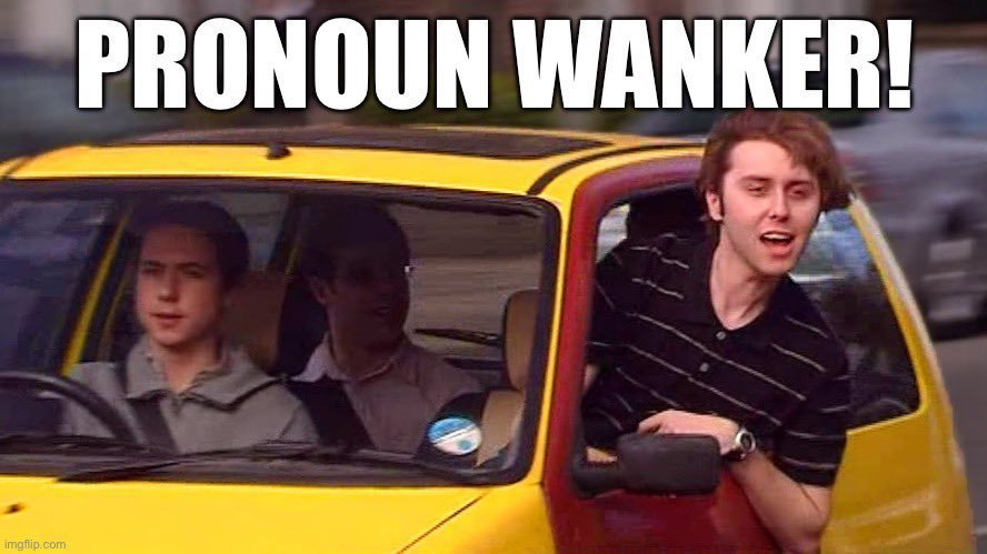 KatarinaHill2's tweet photo. On #InternationalPronounsDay let's have a thread of the best pronoun memes.
I'll kick it off https://t.co/U1Uu9AsaGU