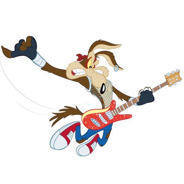 wakeupnomi's tweet photo. Yo sé que Wile E. escucha Led Zeppelin y van halen pero no puedo probarlo más que con sus rockstar outfits https://t.co/YJWuQBEedW