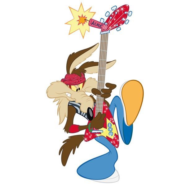 wakeupnomi's tweet photo. Yo sé que Wile E. escucha Led Zeppelin y van halen pero no puedo probarlo más que con sus rockstar outfits https://t.co/YJWuQBEedW