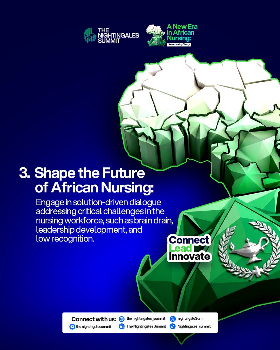 NightingaleSum's tweet photo. African nursing needs more than good intentions. It needs bold ideas, meaningful connections, and people ready to make a difference. 

NS26 is your opportunity to be part of the conversation.

📅 Nov. 21 | 📍 Ibadan
🎟️ Free registration!

Registration opens soon!

#NS26# https://t.co/HRVts3dKvU