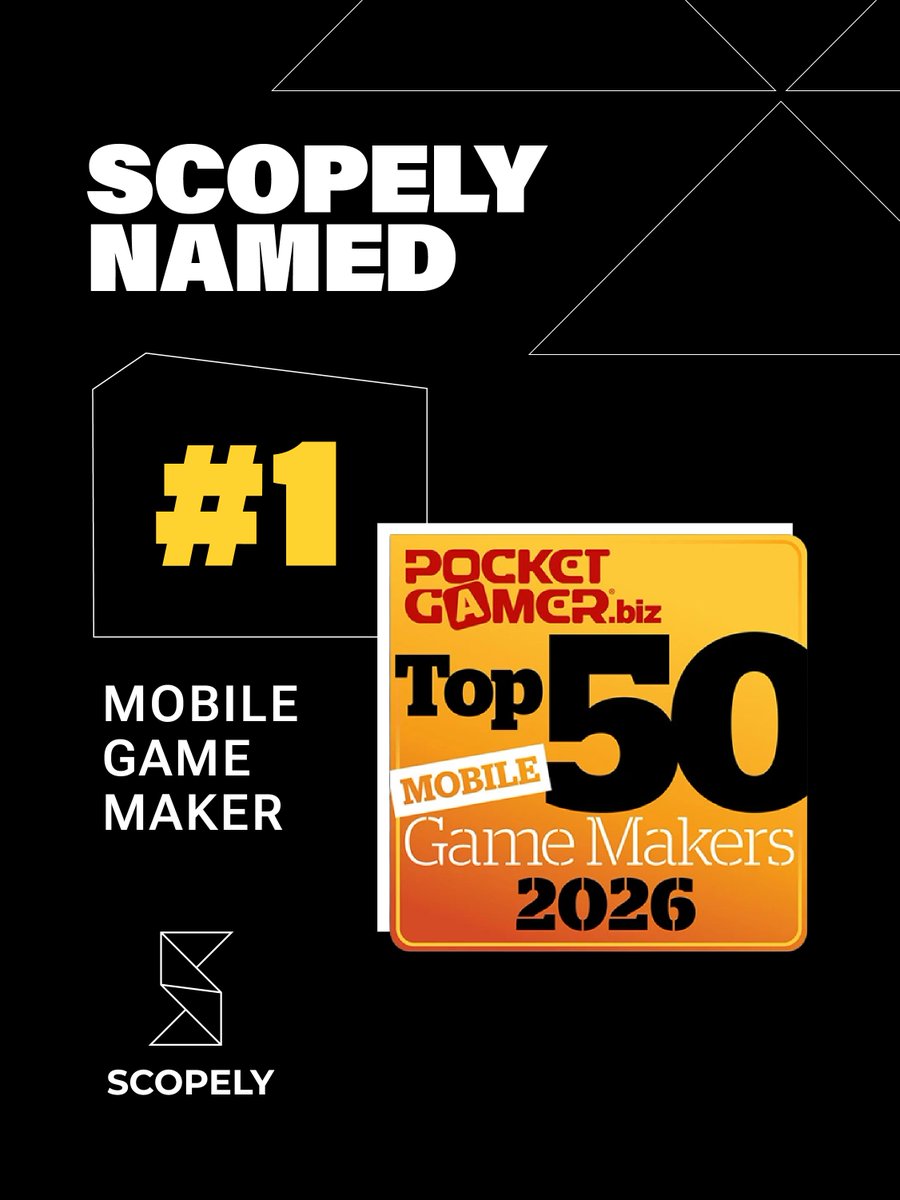 scopely's tweet photo. A little more magic to celebrate our 15th anniversary... ✨

We're officially No. 1 on @pgbiz's annual list of the Top 50 Mobile Game Makers for the second time in three years. 👑

Congratulations to our Scopeleans around the world, our incredible creative partners and, of course, every player who made this all possible. #Scopely15

More » https://t.co/6fNZ3WFRsr